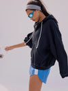 Free People Final Call Zip Up in Black