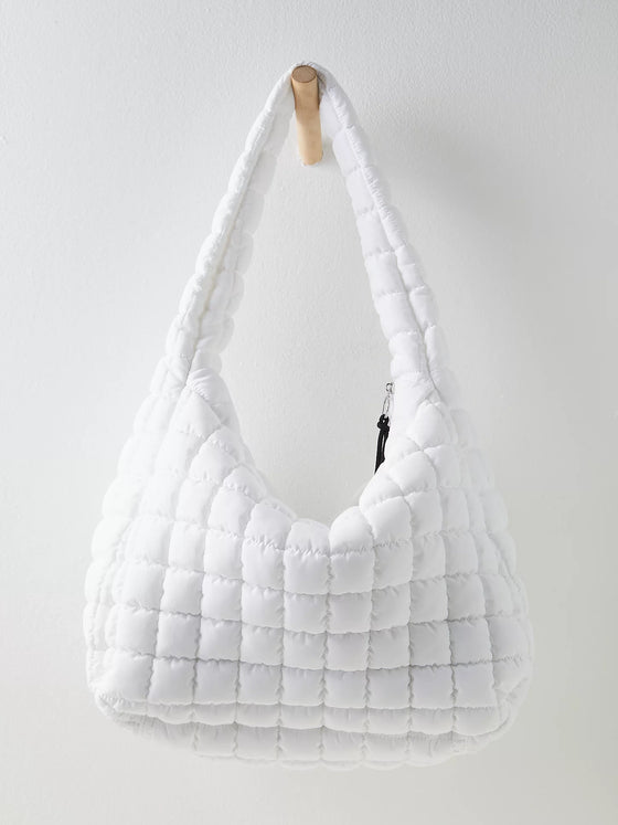 Free People FP Movement Quilted Carryall in OPtic White