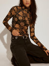 Free People's Lyric Long Sleeve in Black Combo