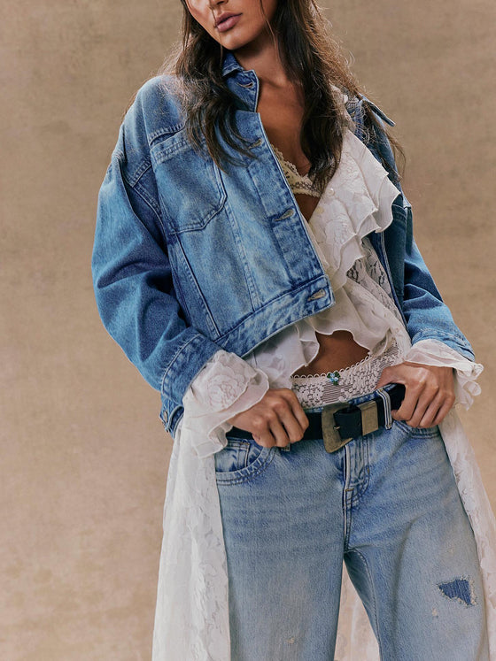 We the Free Opal Swing Denim Jacket in Cowboy Romance