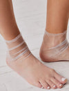 Free People The Moment Sheer Socks in White
