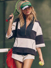 Free People Retro Rugby Set in Midnight Navy Combo