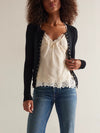 Free People Going Places Cardi in Black