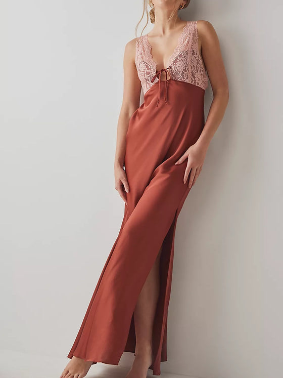 Free People Countryside Maxi Slip in Sparkling Cider