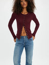 Free People Going Places Cardi in Acai