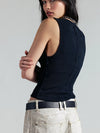 Free People Jamie Henley Tank in Pitch Black