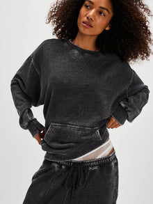  Free People Slow It Down Pullover in Black