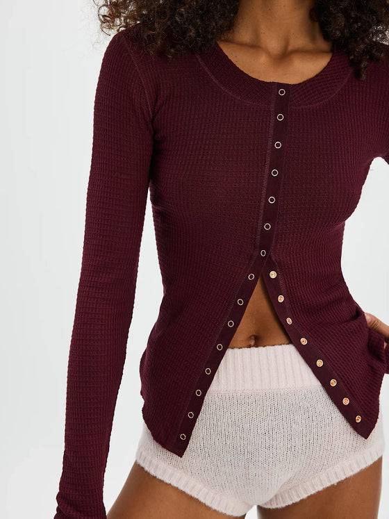 Free People Going Places Cardi in Acai