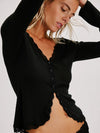 Free People Big Love Cardi in Black