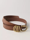 Free People Rori Leather Belt in Cognac