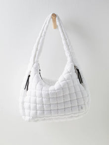  Free People FP Movement Quilted Carryall in OPtic White