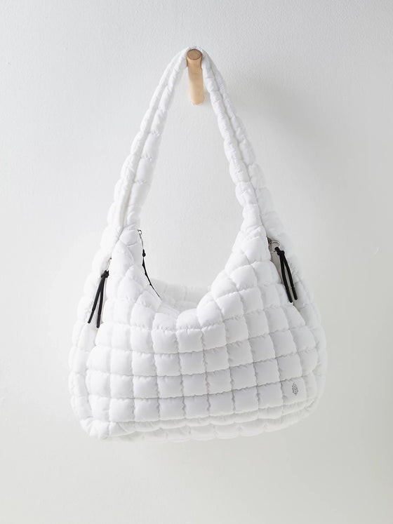Free People FP Movement Quilted Carryall in OPtic White