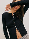 Free People Tilly Long-Sleeve Cardi in Black