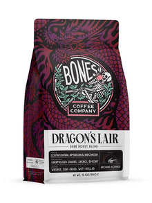  Bones Coffee Dragon's Lair Dark Roast Blend Coffee whole bean