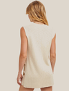Bluivy's Sleeveless Side Slit & Short Knit Sweater Set