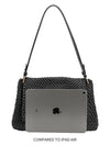 Melie Bianco Natalia Espresso Recycled Vegan Shoulder Bag ipad