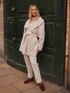 Varley Edgemere Wrap Jacket in Pumice Stone Marl tan
