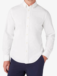  Mizzen & Main Ellis Oxford Dress Shirt in White Solid
