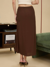 The Workshop Studio's Side Slit Lightweight Midi Skirt 