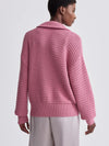 Varley Tara Pointelle Half Zip in Foxglove