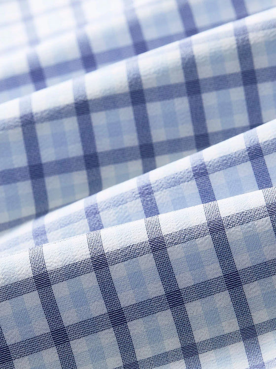 Leeward Dress Shirt in Cloud Blue Miles Plaid