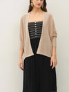 Be Cool Dolman Sleeve Open Front Cardigan in Ivory