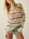 Promesa USA Striped Semi-Sheer Lightweight Knit Loose-Fit Sweater