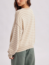 STRIPED FISH COASTAL GRAPHIC SWEATER