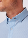 Leeward Short Sleeve Shirt in Light Blue Pressed Diamond Mizzen and Main