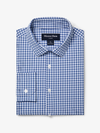 Leeward Long Sleeve Dress Shirt in Denim Blue Alamo Gingham