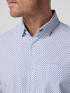 Mizzen+Main Leeward Short Sleeve Dress Shirt in Lilac Stacked Hatch