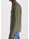 Faherty Brand Legend Sweater Shirt in olive melange twill