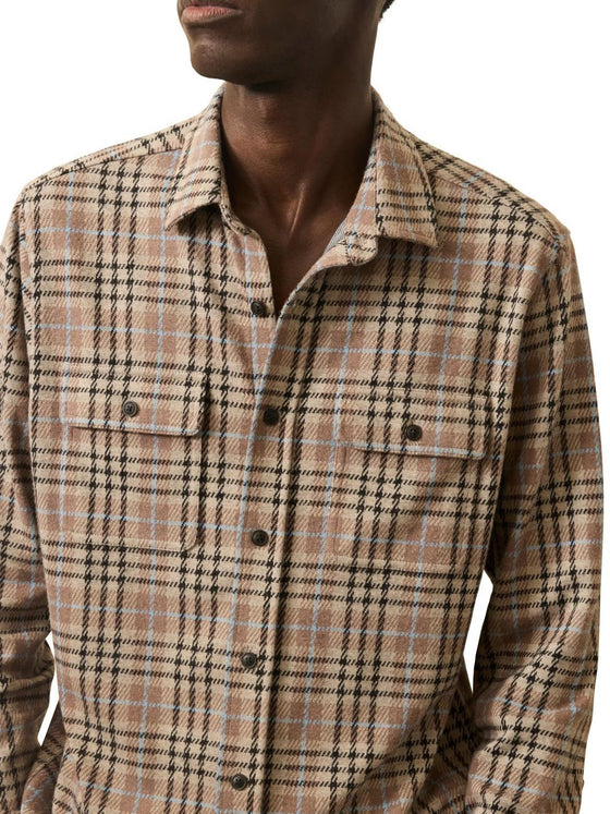 Faherty Brand Legend Sweater Shirt in dune mountain plaid