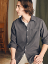 Faherty Brand Men's Sunwashed Chambray Button Up Shirt in Washed Charcoal