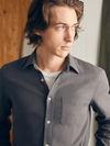 Faherty Brand Men's Sunwashed Chambray Button Up Shirt in Washed Charcoal