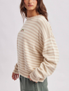 STRIPED FISH COASTAL GRAPHIC SWEATER