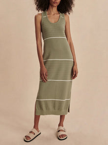  Varley Scott Scoop Neck Midi Dress in Seagrass