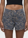 Hudson Jeans Devon Boyfriend Short in Indigo Leopard