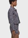 Hudson Jeans Liza Trucker Jacket in Indigo Leopard