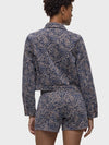 Hudson Jeans Liza Trucker Jacket in Indigo Leopard
