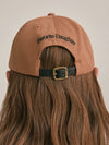 Favorite Daughter Baseball Cap w/Leather Strap & Buckle in Camel
