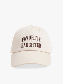  Favorite Daughter All Caps Logo Hat in Khaki Coffee