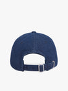Logo Denim Baseball Cap in Dark Wash