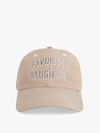 Stripe Logo Baseball Cap  in Soft Taupe Stripe