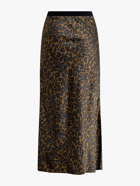 Favorite Daughter The Josie Skirt in Leopardo poly silk 