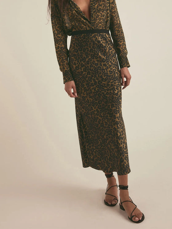 Favorite Daughter The Josie Skirt in Leopardo leopard print