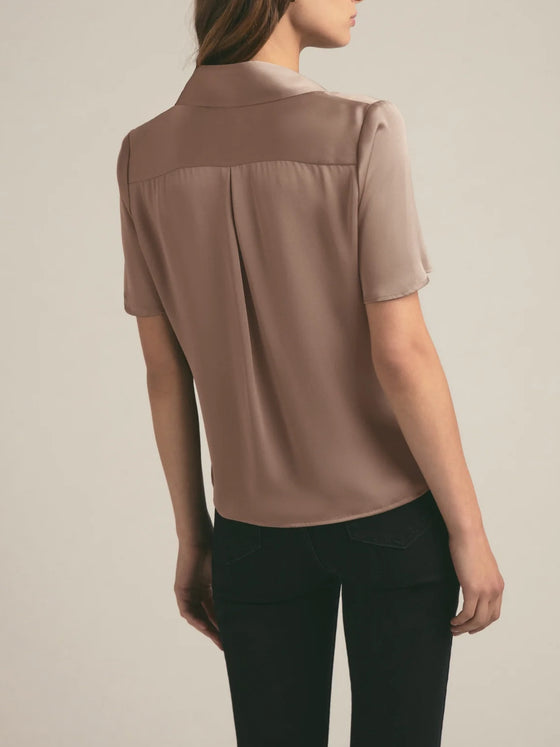 Favorite Daughter Take Me Seriously Short Sleeve Top in Macchiato