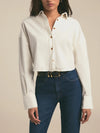 Favorite Daughter The Crop Ex-Boyfriend Shirt in Tusk