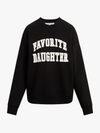The Collegiate Sweatshirt in Black/Pale Pink