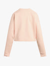 Favorite Daughter The Cropped Collegiate Sweatshirt in Pale Pink/White